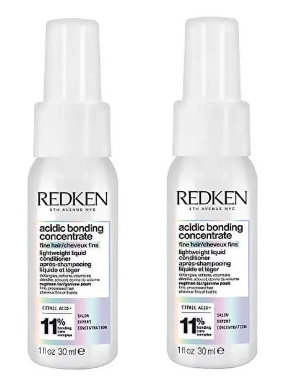 Redken Acidic Bonding Concentrate Lightweight Liquid Conditioner -Travel Size x2